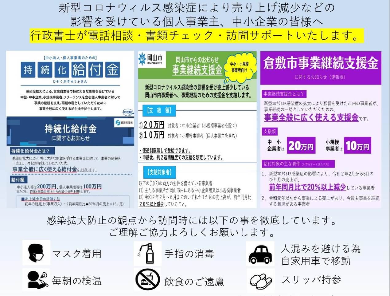 持続化給付金　コロナウィルス